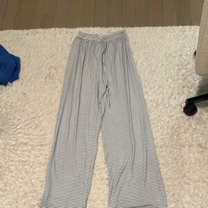 Amazon Striped Women's Pants - Black and White